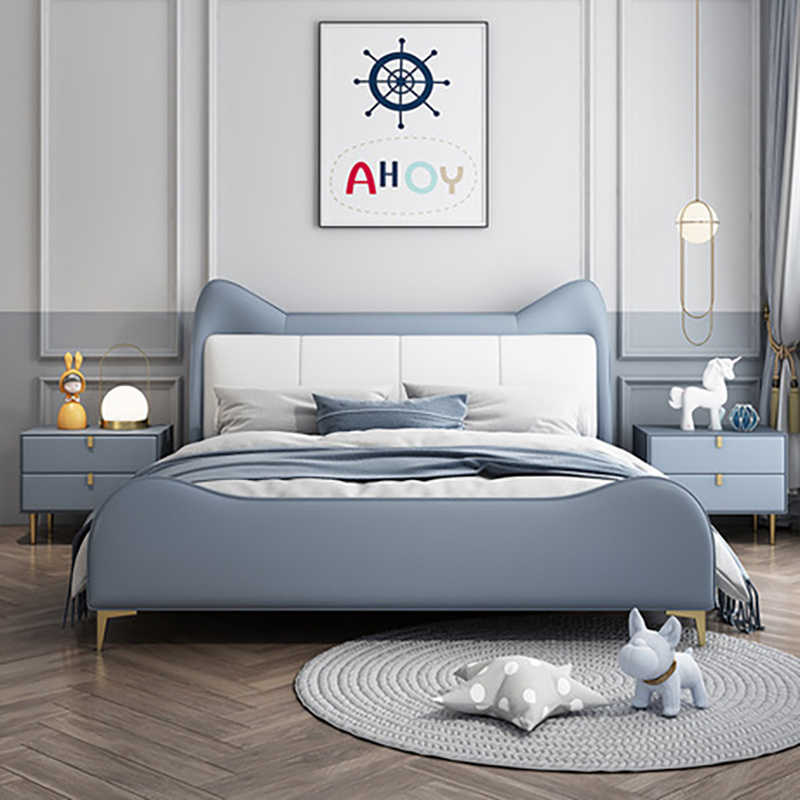 简约儿童床男孩单人床1米5现代轻奢网红1米2小户型床青少年儿童床