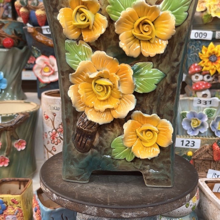 紫砂花盆粗陶材质多肉花盆