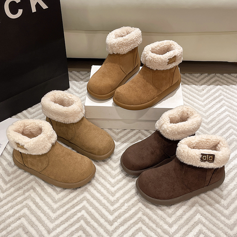 【佰娜千娇】2025新品百搭保暖超酷小土豆加绒短筒雪地靴