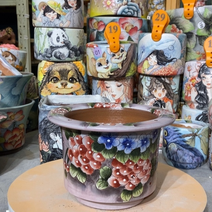 红陶景德镇艺术手绘作品