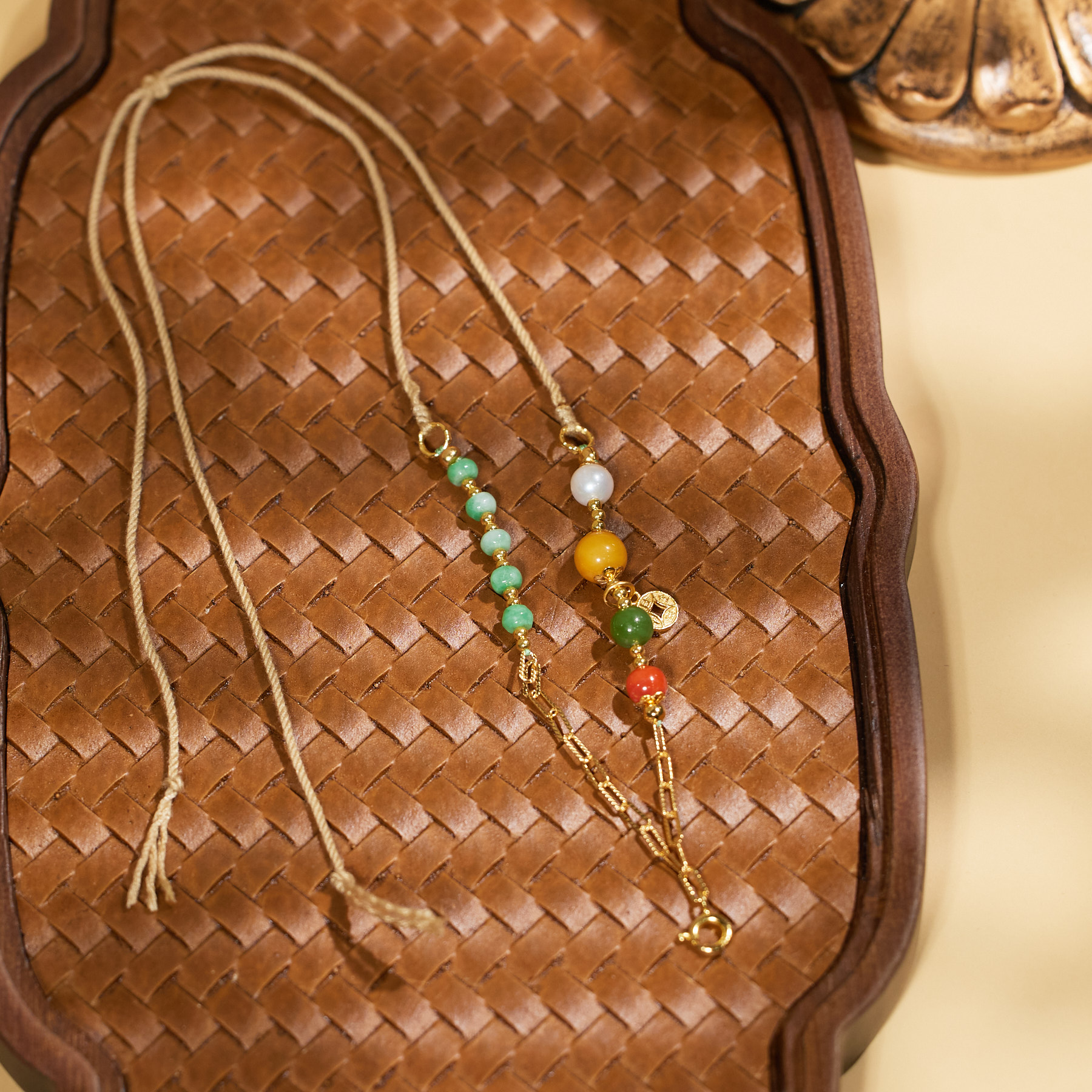 【歪歪】翡翠万能链*925镶嵌N4189