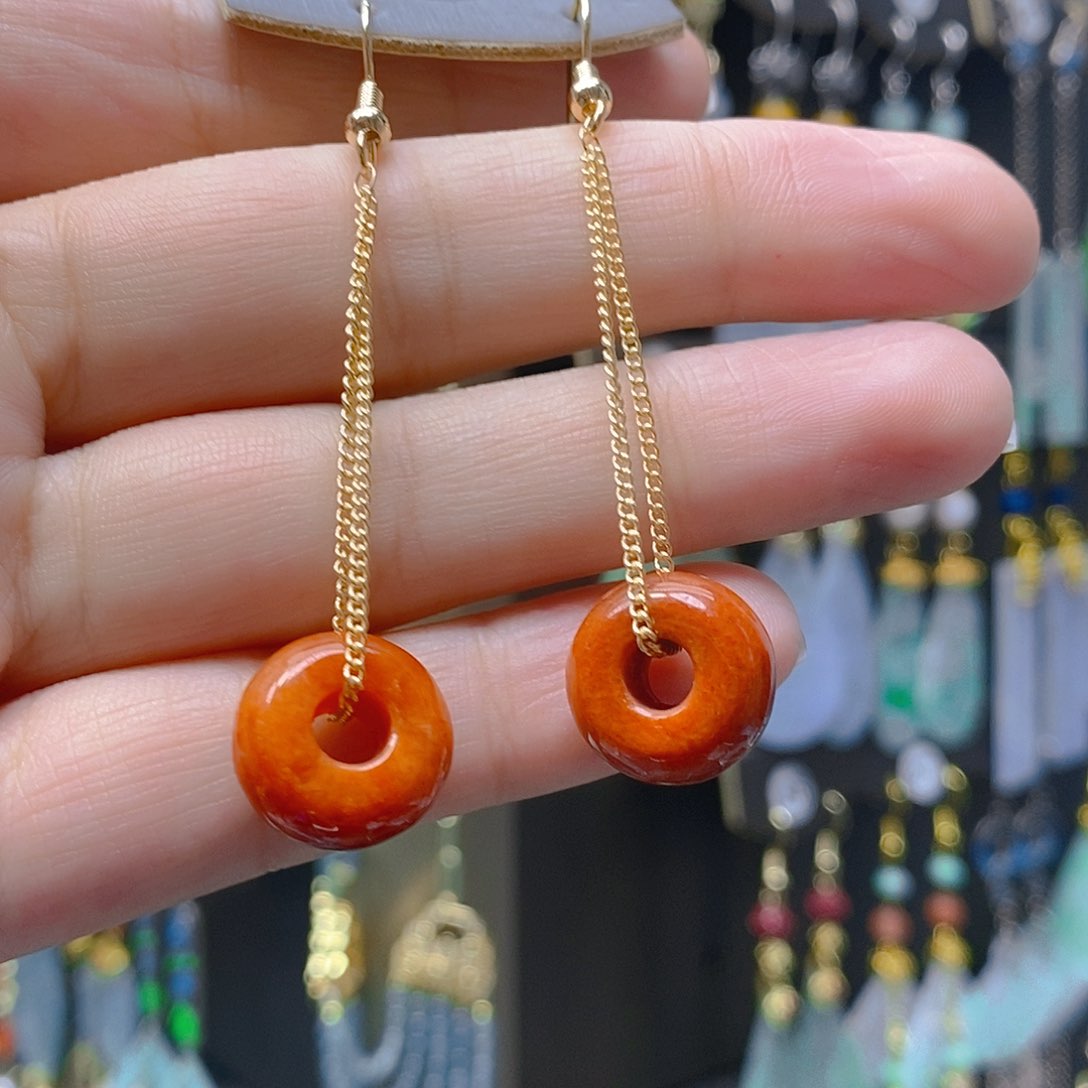 未镶嵌翡翠耳饰翡翠