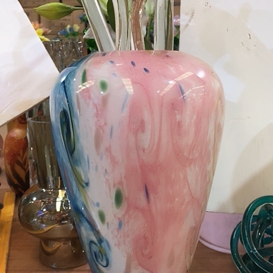 琉璃花瓶高31厘米口径9厘米