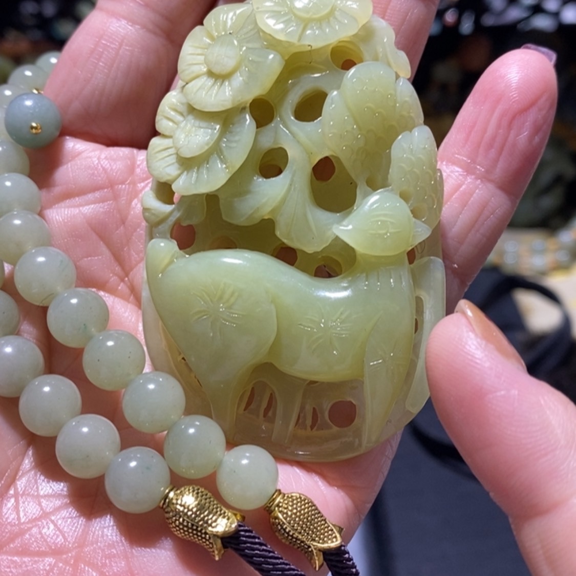 【闪购商品】岫玉毛衣链未镶嵌