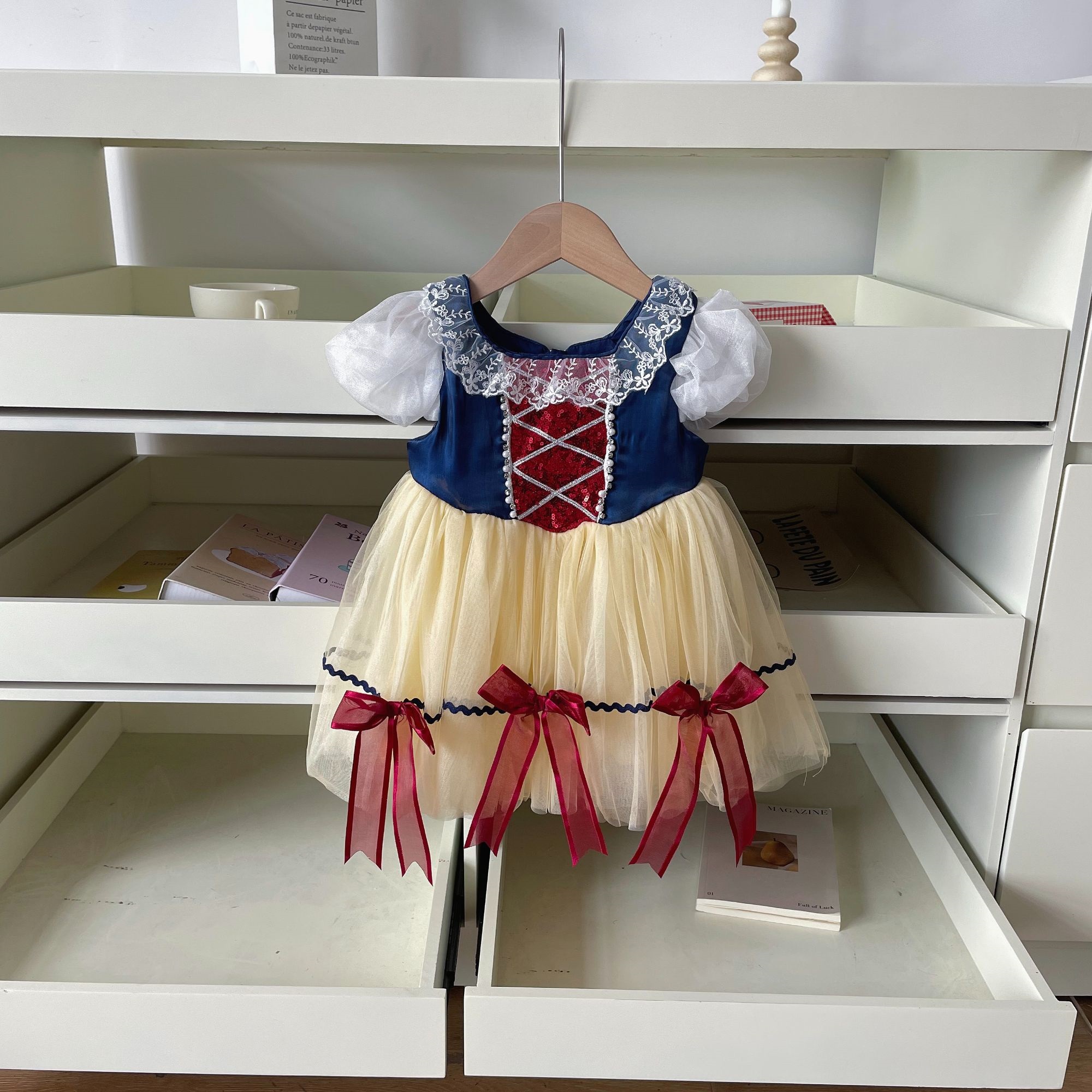 【现货】AS88168夏季新款女童白雪公主蓬蓬裙连衣裙洋气裙子