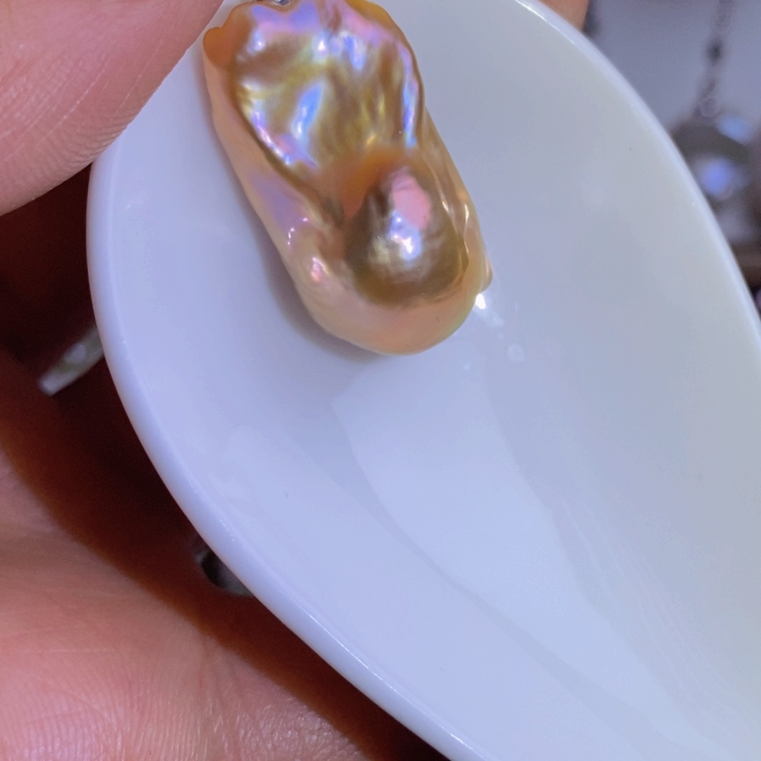 银S925镶嵌天然淡水珍珠淡水珍珠