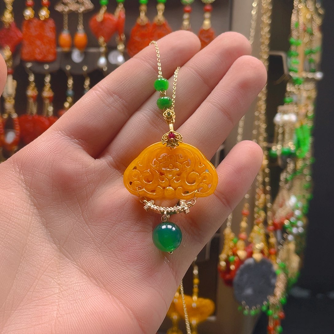 翡翠耳饰合金翡翠