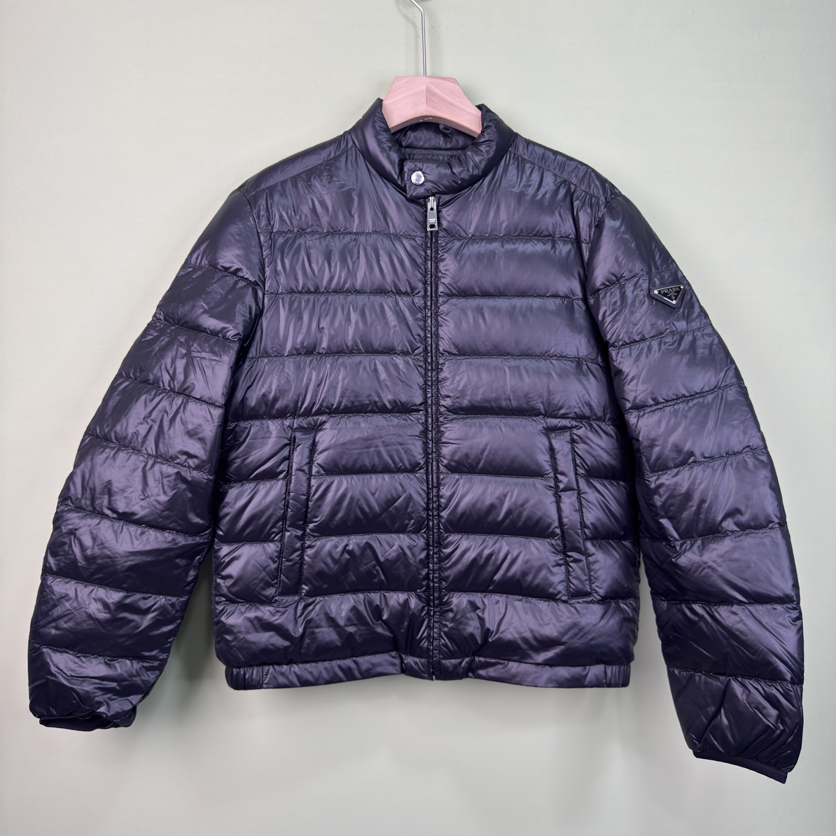 未使用 Prada/普拉达 三角标黑色羽绒服/48/工价15800/r2373633