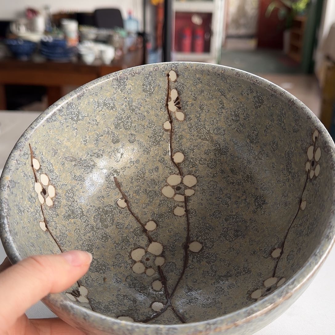 瓷加厚17厘米朦胧早春面碗