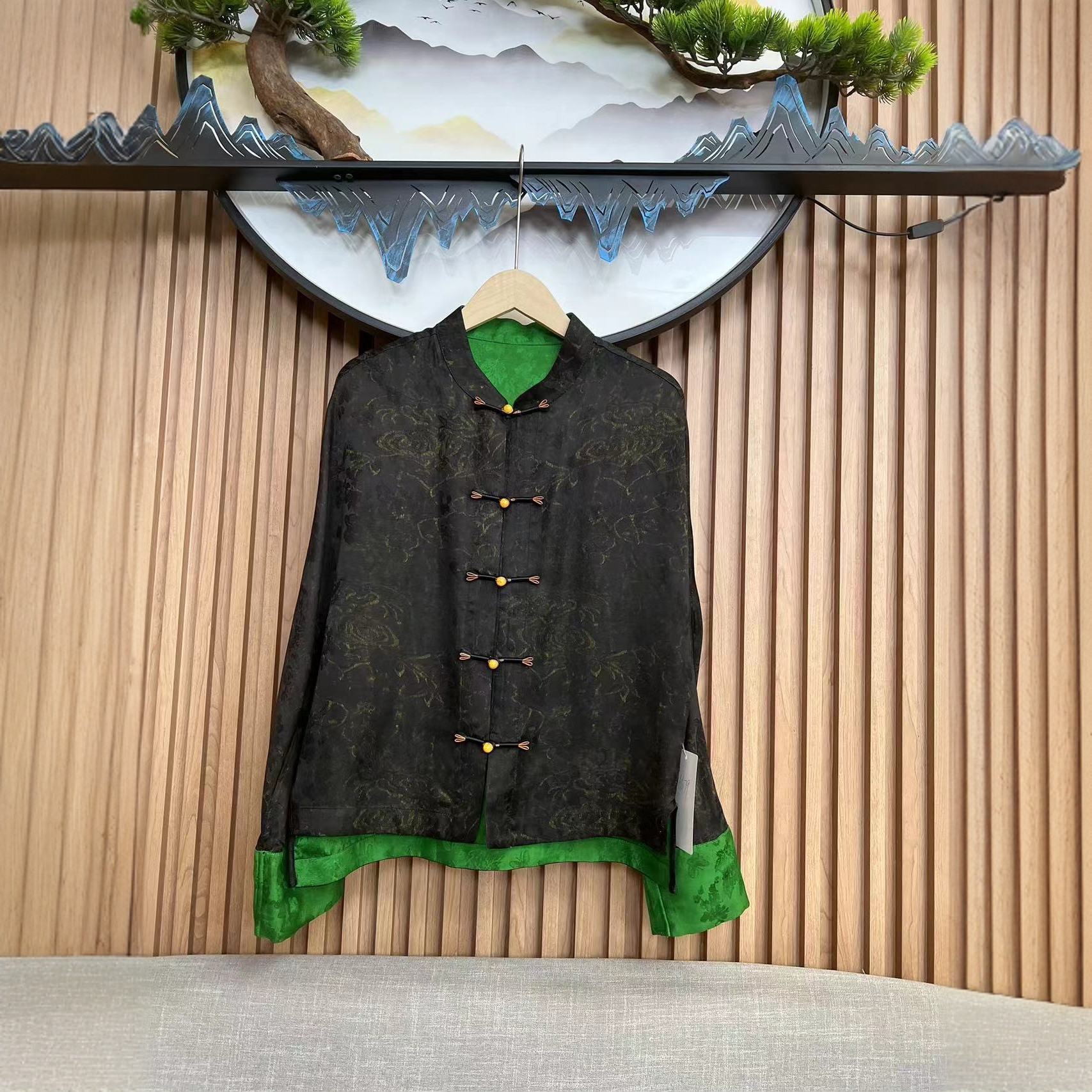 新中式宽松气质款双面穿外套6679