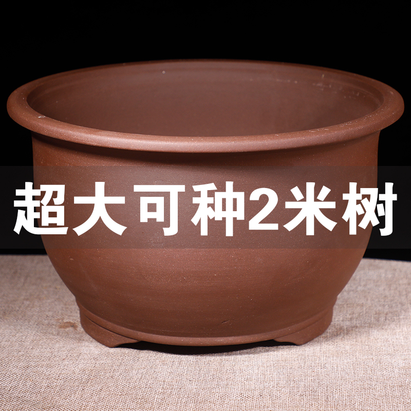 紫砂大号盆景种树花盆多肉三角梅绿萝花盆阳台种菜盆陶瓷花盆清仓