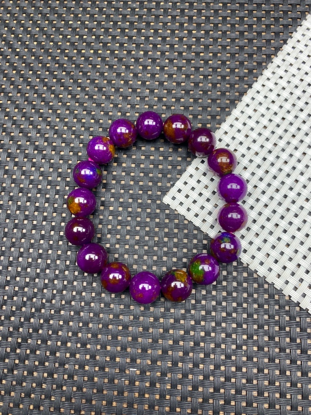 油彩玫瑰紫舒卡12mm手串610