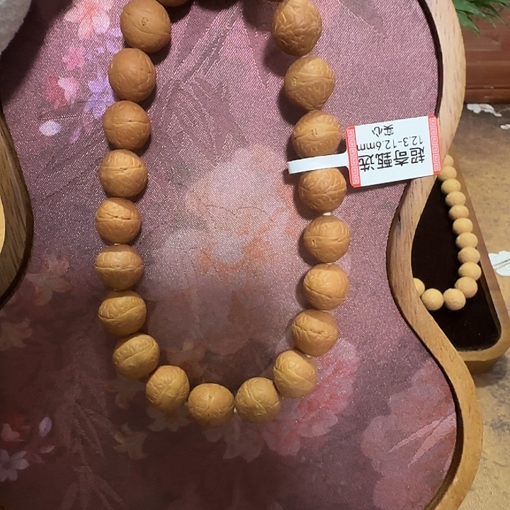 手串凤眼菩提12.3-12.6mm同树实心尼泊尔凤眼菩提手串