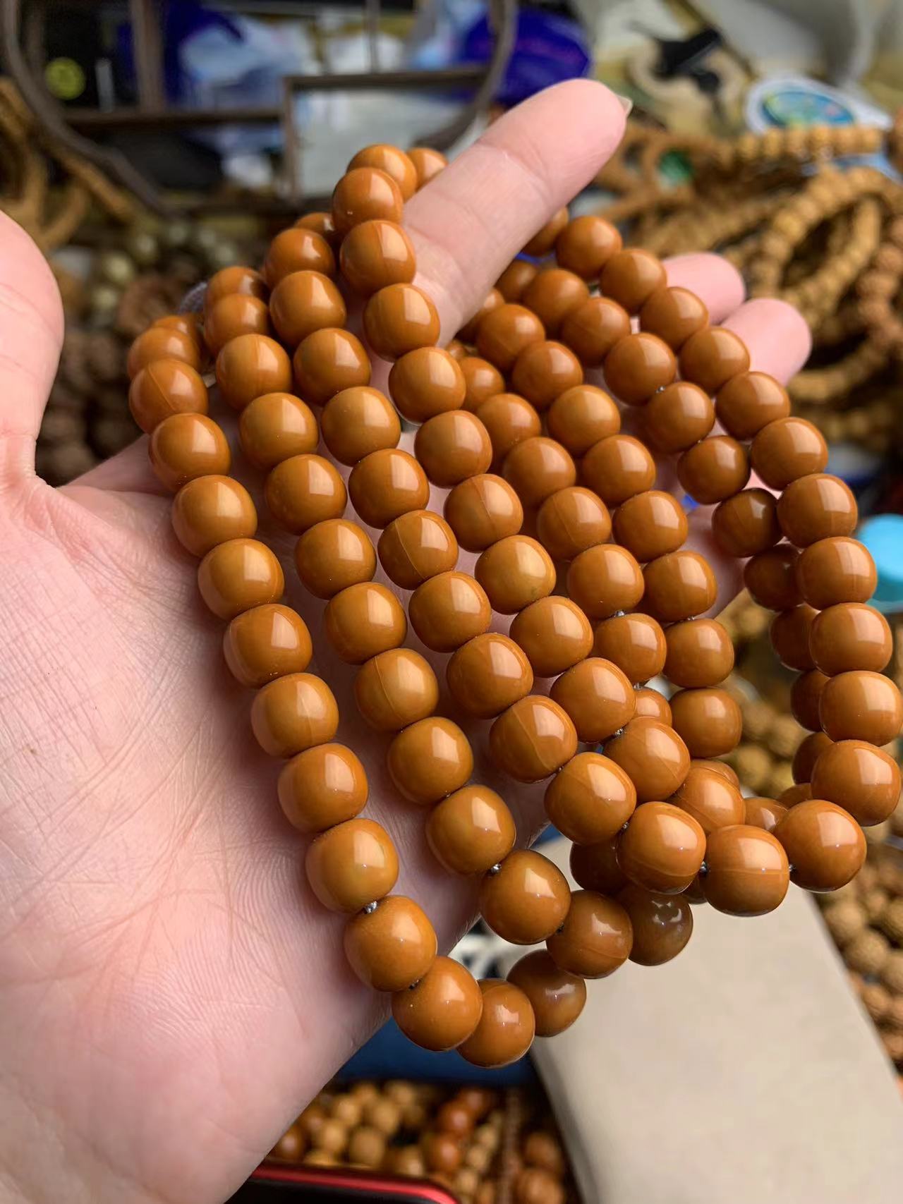 猴头老型108脖挂10mm左右猴头核桃手串光珠（微返油黑点介意勿拍）