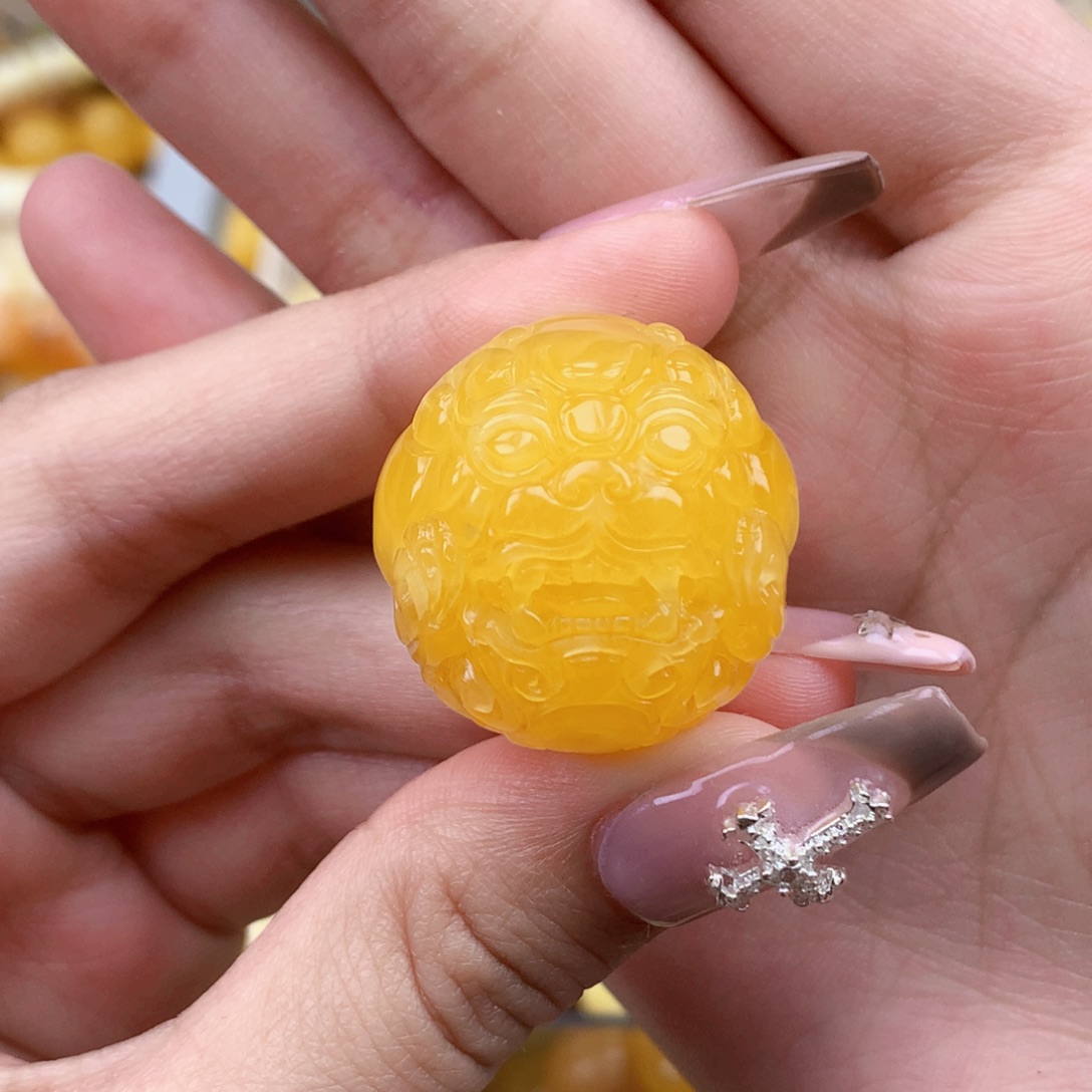 琥珀未镶嵌珠宝奇石25.3 貔貅珠 