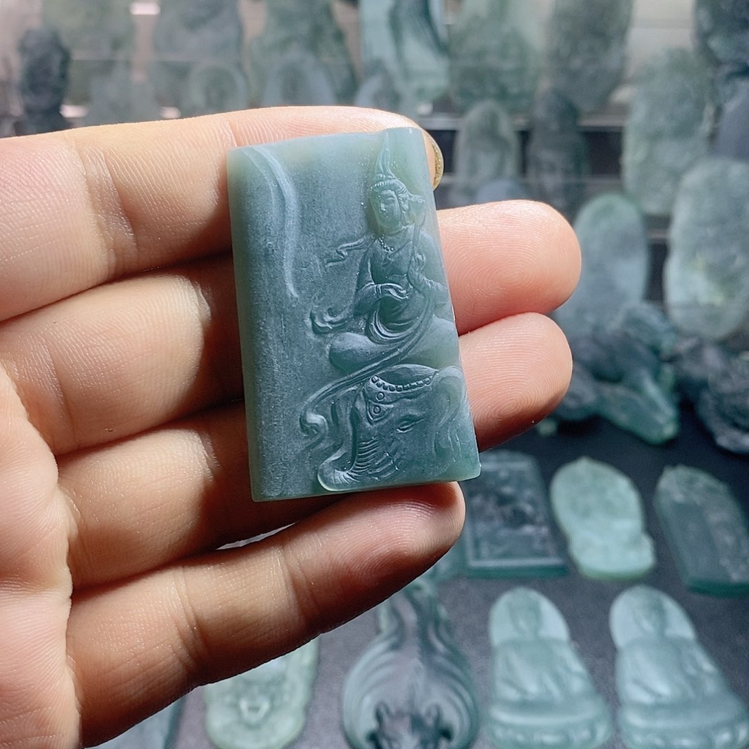 定制翡翠未镶嵌普贤