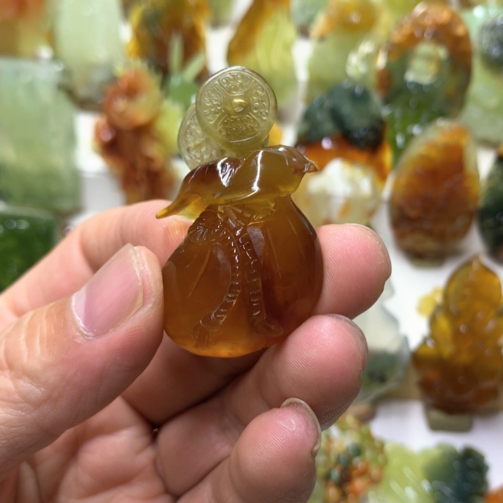 蛇纹石玉珠宝半成品未镶嵌