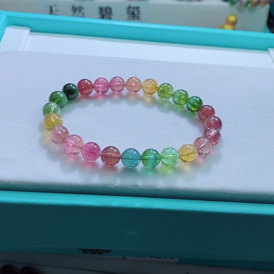 碧玺手链未镶嵌8mm左右