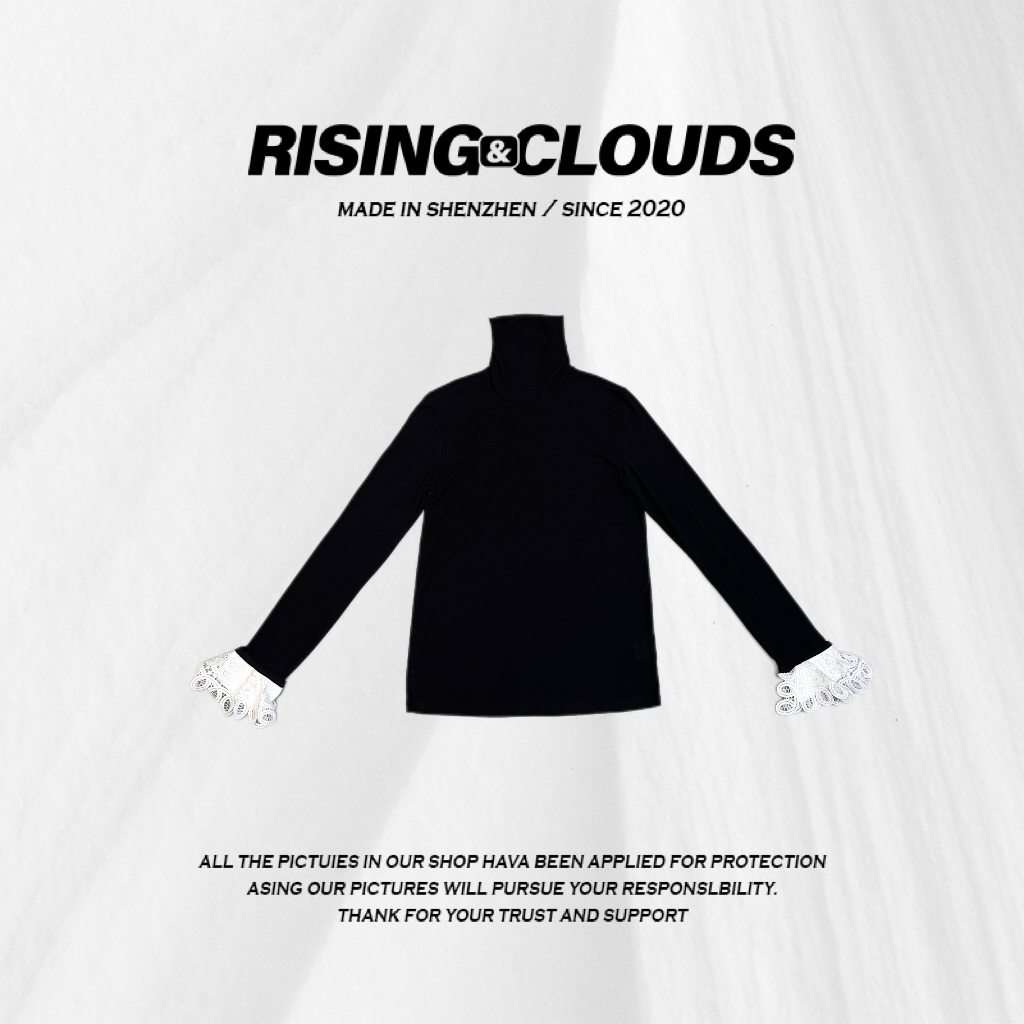 小云姐【璇雨】舒适百搭羊毛花边上衣010007