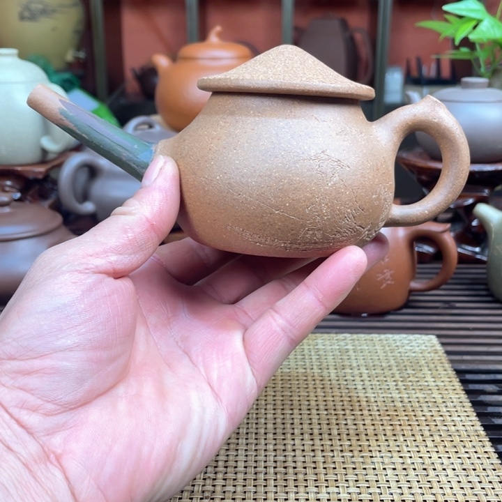 陶段泥长嘴鱼翁壶手工制作