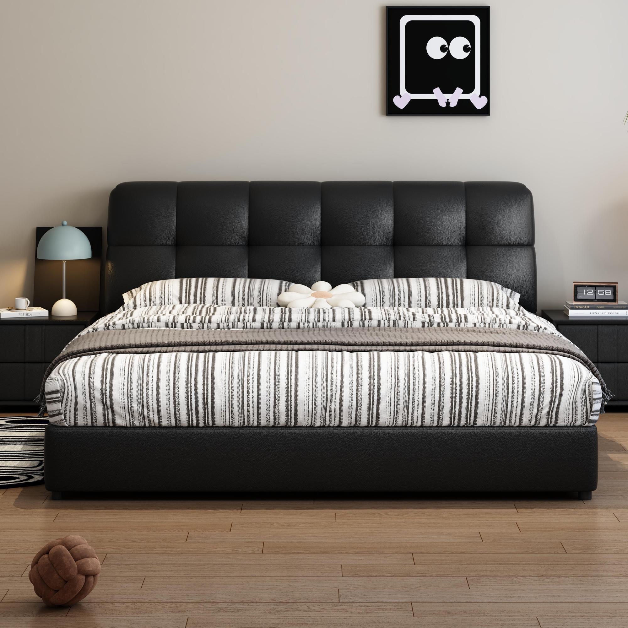 新款意式家用简约主卧床1.8米主卧室婚床小户型1.5米储物床