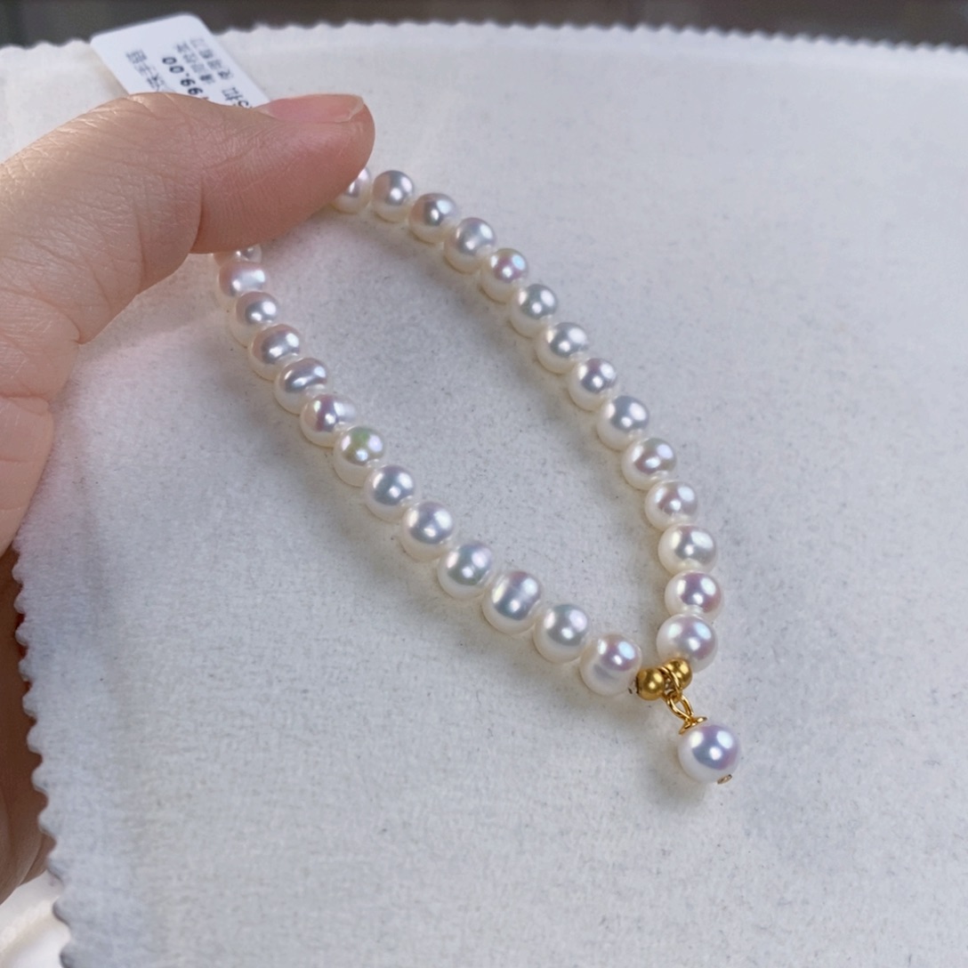淡水珍珠手绳银S925镶嵌