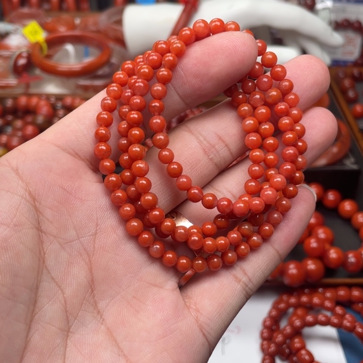南红玛瑙未镶嵌手链