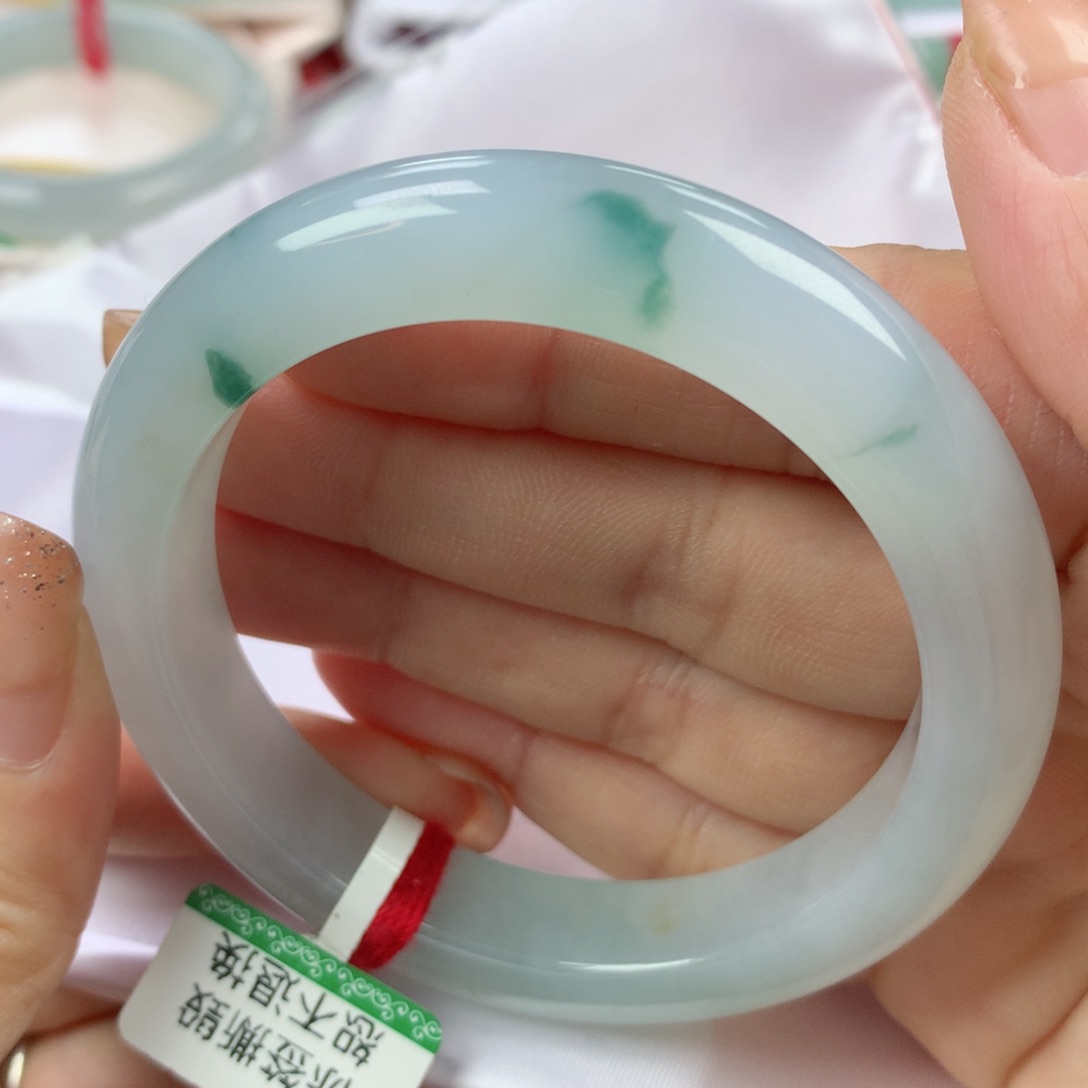 未镶嵌手镯翡翠缅甸天然翡翠56圈