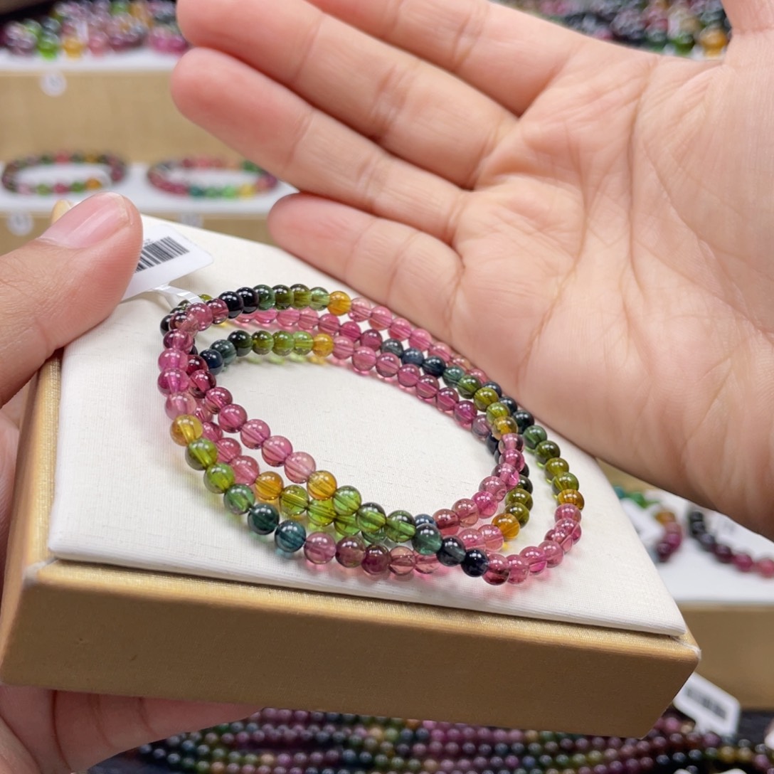 碧玺未镶嵌手串4mmmmmmmmm