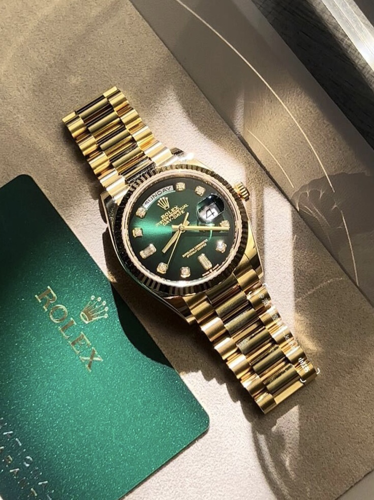 99新 Rolex/劳力士 劳力士128238烟熏绿 24年全套全长 带查码 