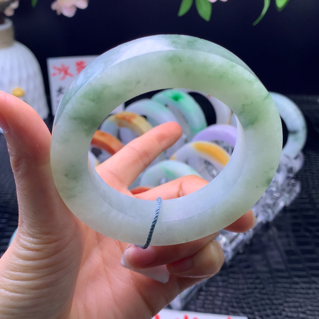 定制翡翠未镶嵌手镯57-68