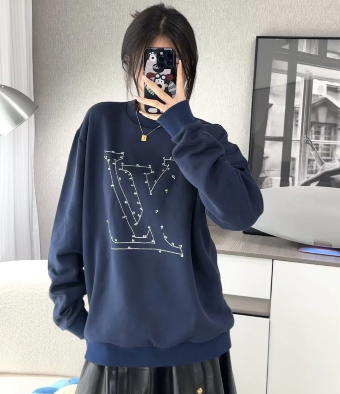 未使用 LouisVuitton/路易威登 NN 针织连连看星座卫衣 HJY21W