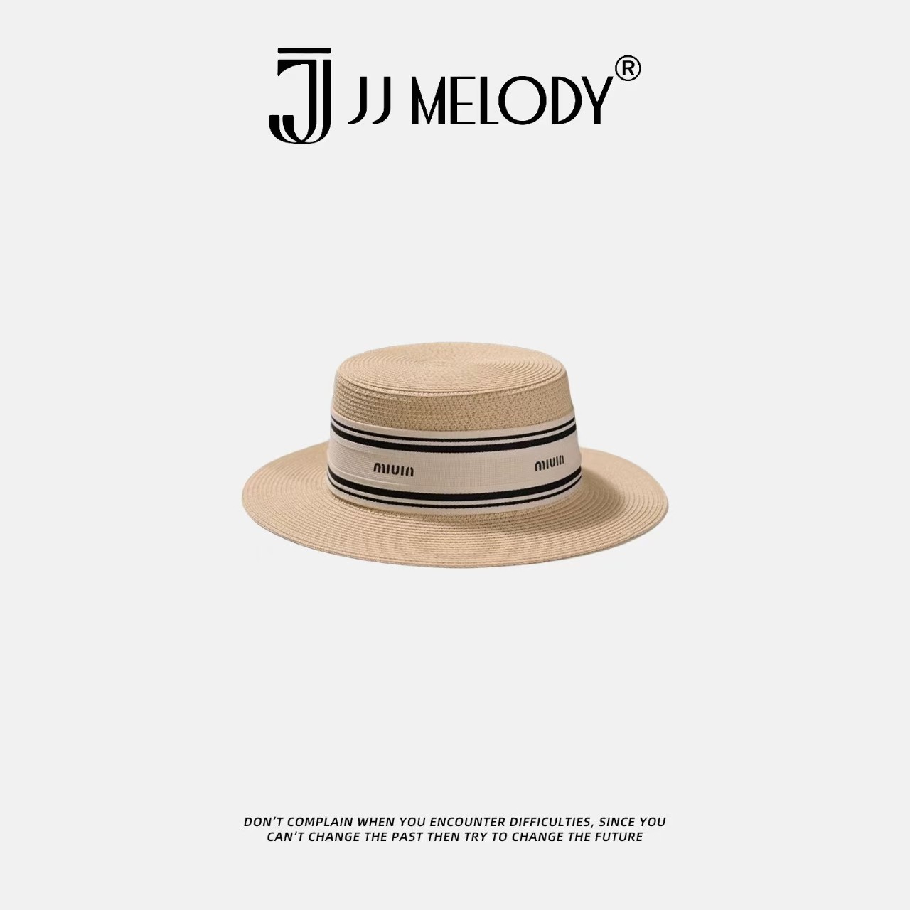 JJ Melody【缪家字母】CM4003 平顶草帽 B
