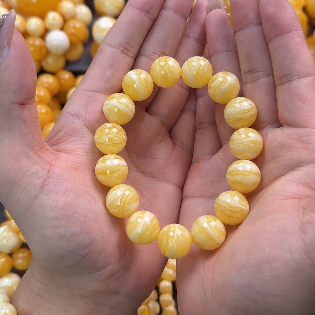 蜜蜡未镶嵌珠宝奇石同料16mm