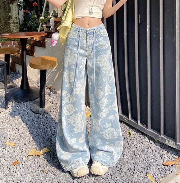 3300新宠儿女装印花牛仔裤