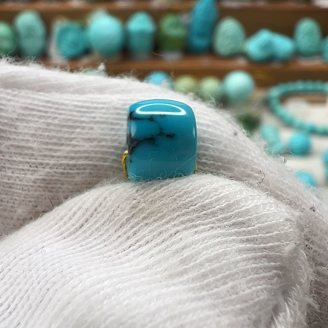 绿松石直切珠未镶嵌