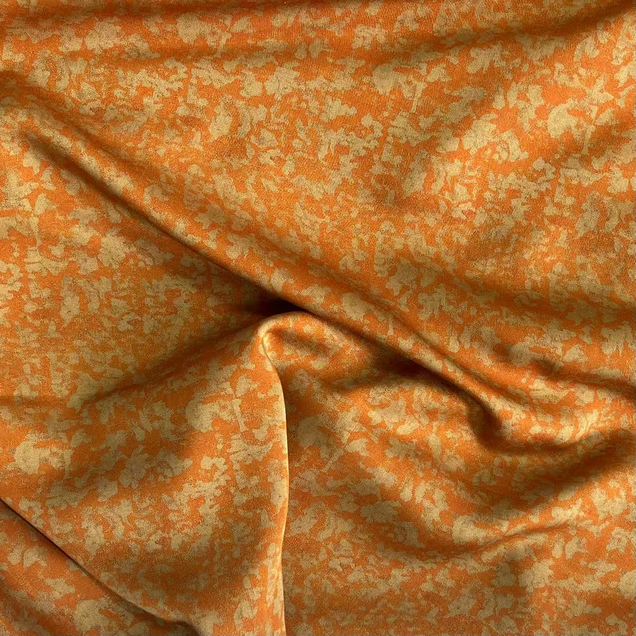 【绒兰】不透底有糯感！染底贡缎香云纱工艺布料 43号黄金抽象