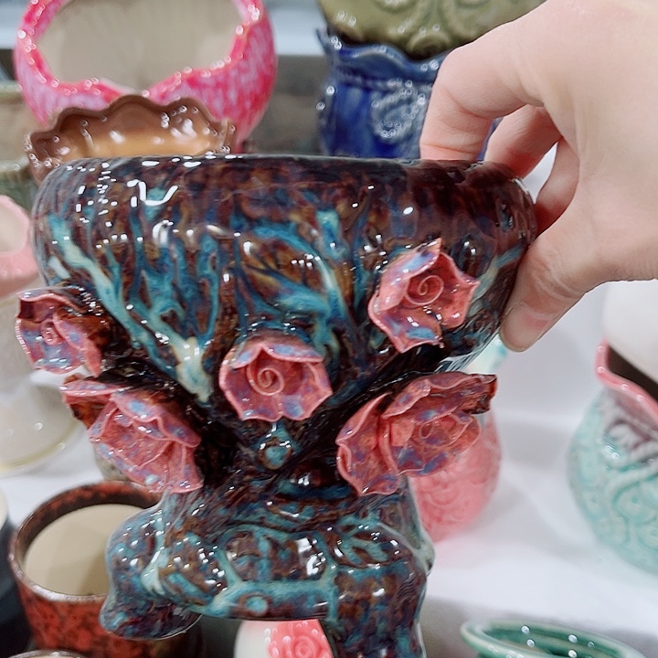 多肉陶瓷花盆满10元包邮