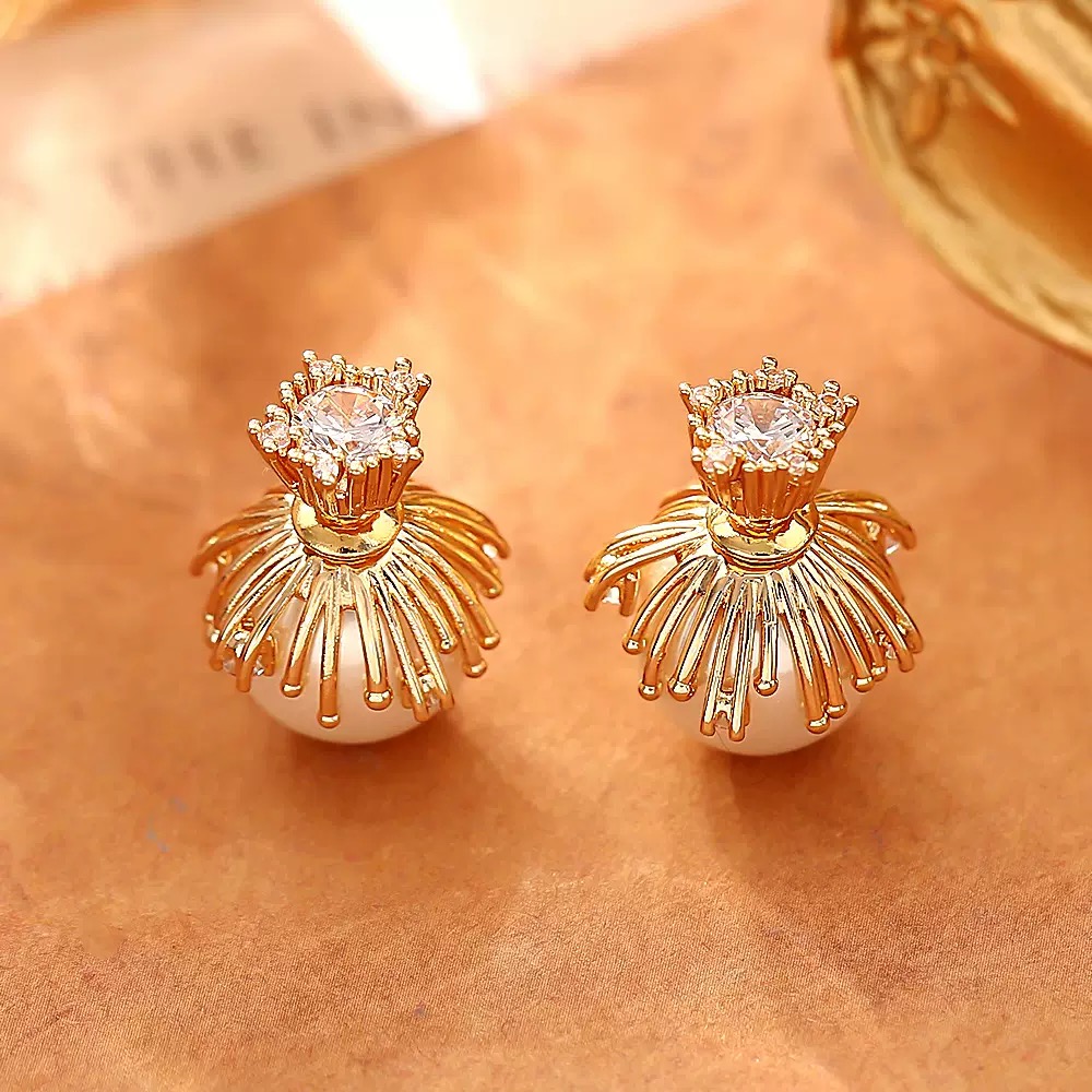 铜合金耳饰 AL7121  璀璨烟火一款两戴式超闪精致感轻奢耳环