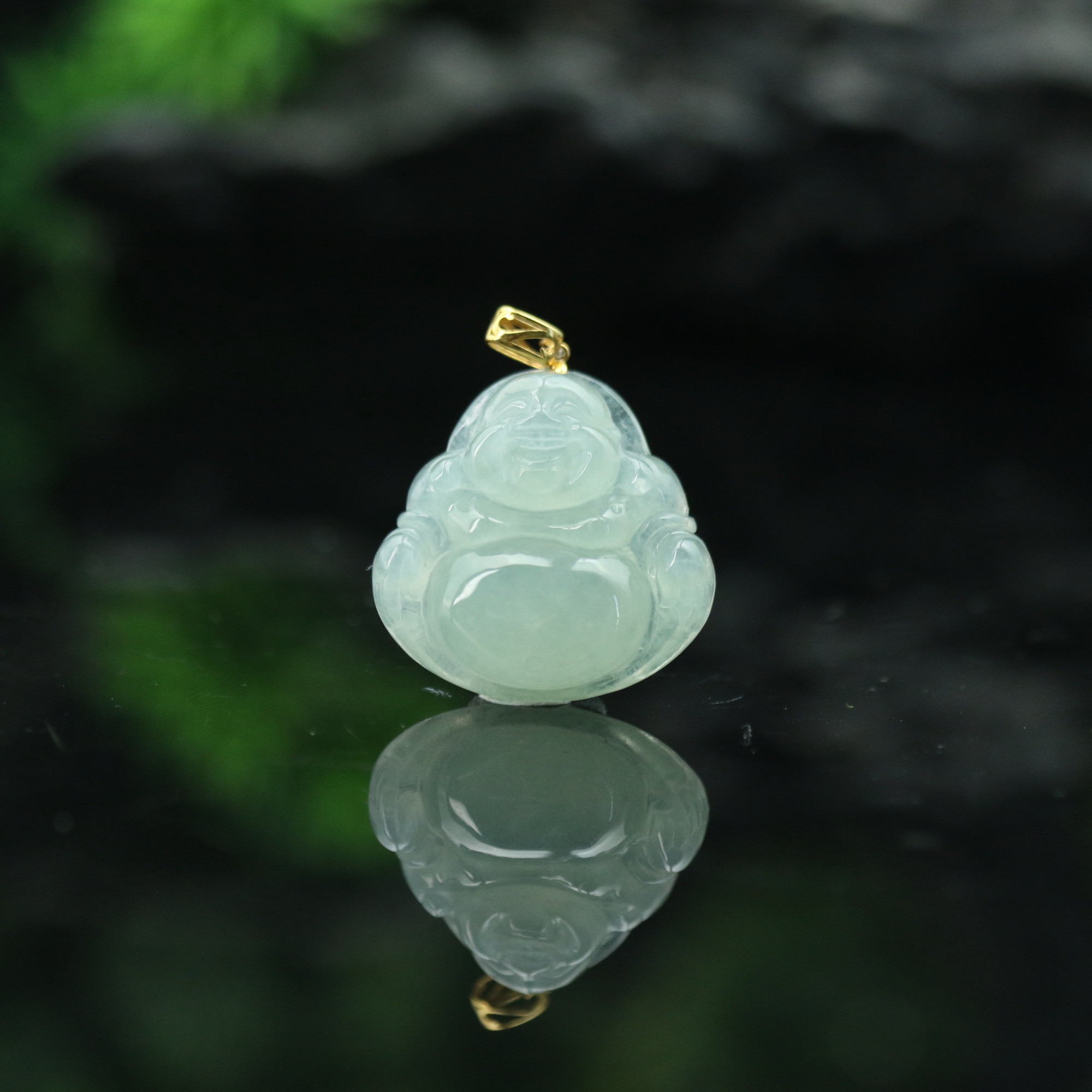 26天然缅甸翡翠A货18k佛公/600480/上海嘉禾拍卖