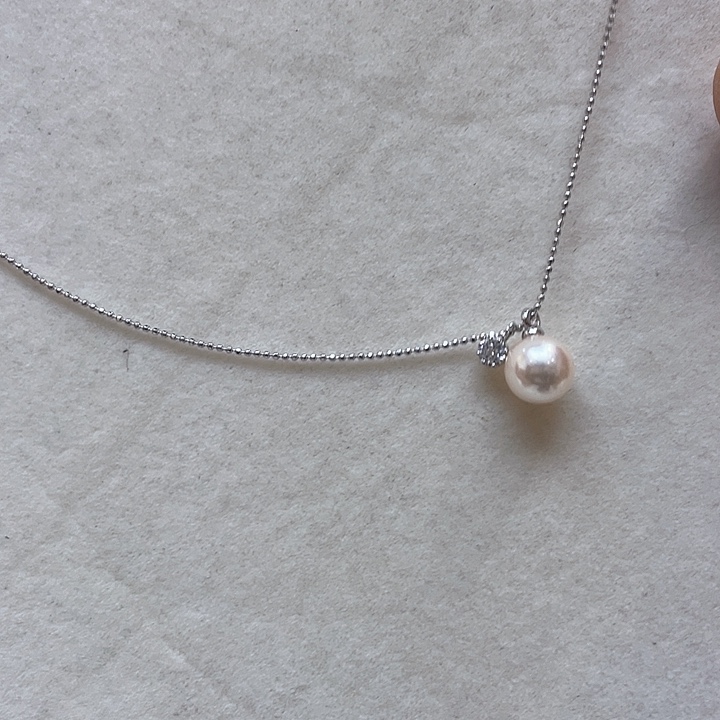 海水珍珠项链银S925镶嵌