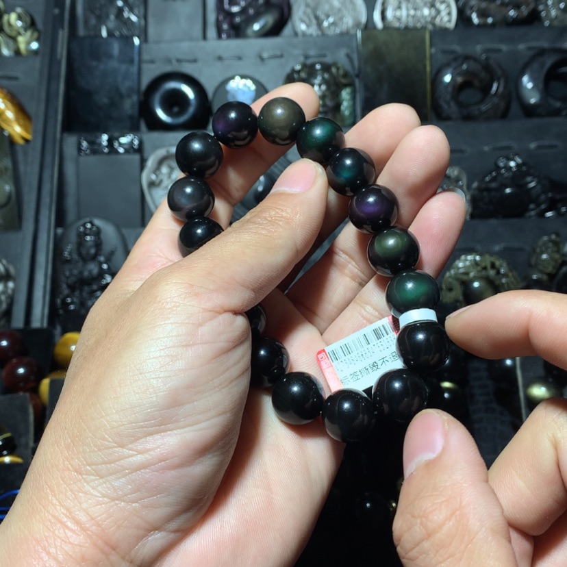 【闪购商品】黑曜岩珠宝奇石未镶嵌心****光