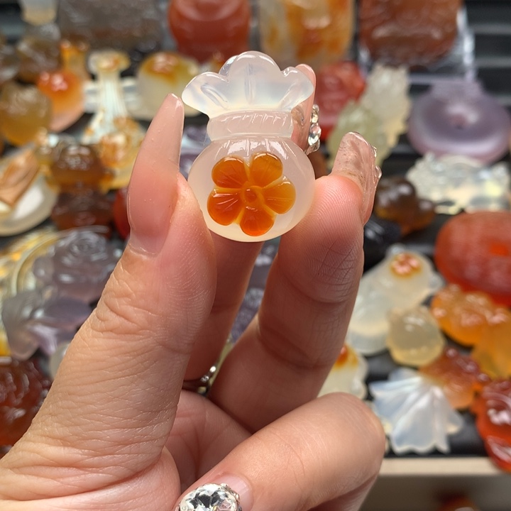 玛瑙/玉髓颈饰未镶嵌笑*