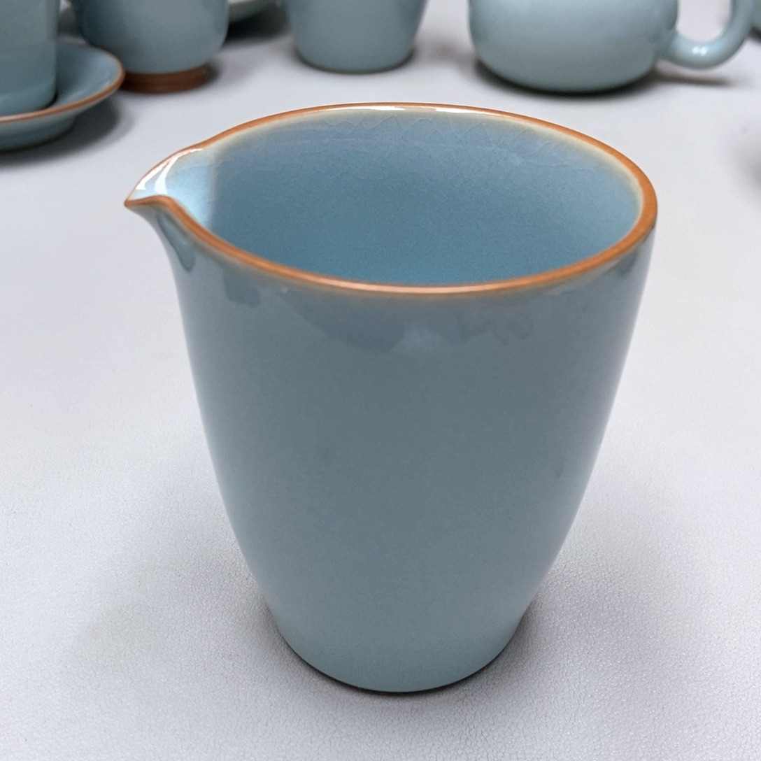 M***t张君直口公道杯带礼盒送茶巾