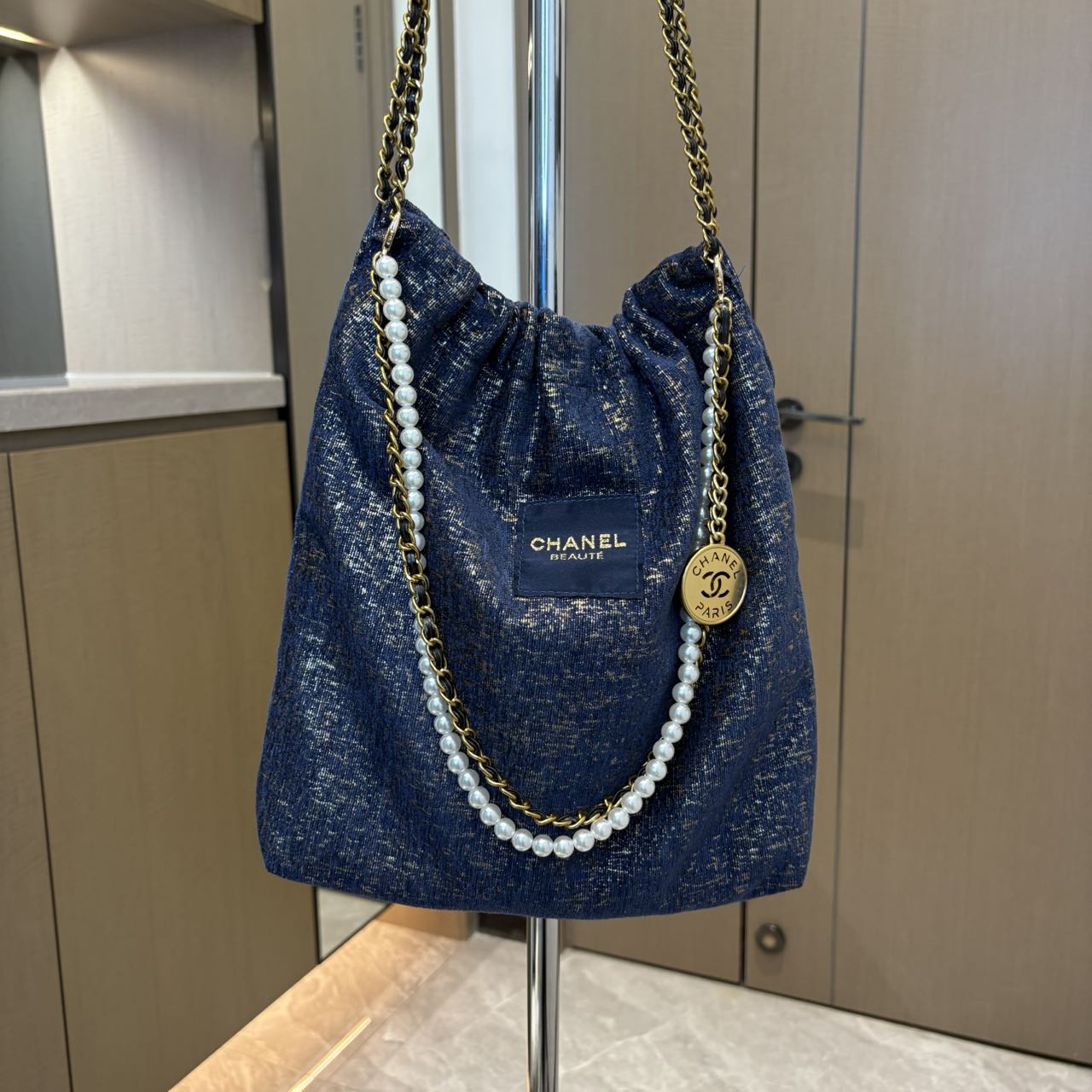 【佟掌柜专属】蓝色/白色托特包改造垃圾袋化妆包【30×33】