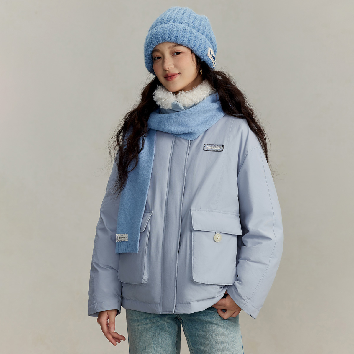 【中国好羽绒】2025年冬季新款90白鸭绒防风保暖羽绒服外套带毛领女