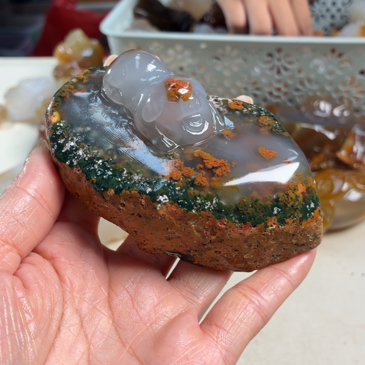 玛瑙/玉髓未镶嵌吊坠(不含链)