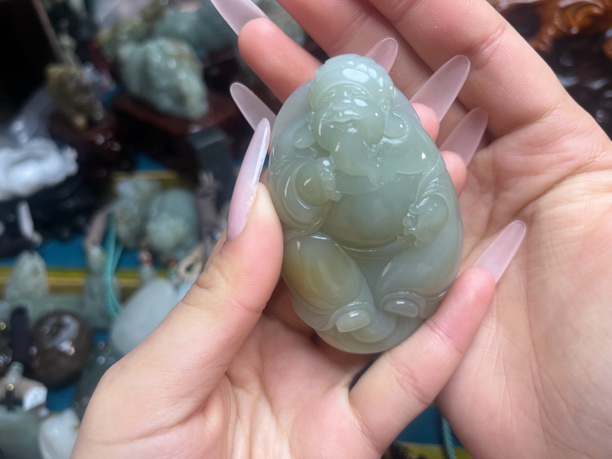 和田玉财神吊坠挂件