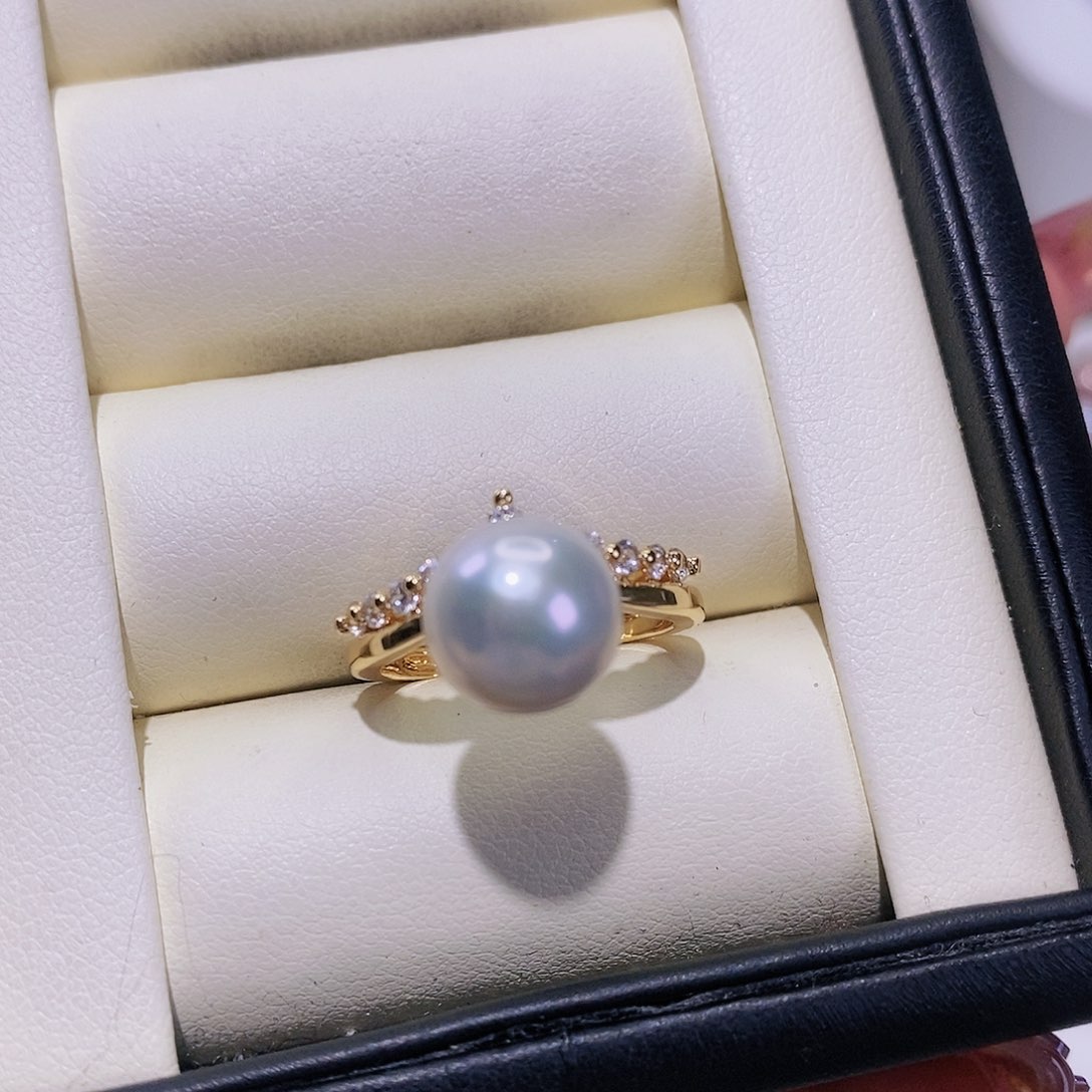 淡水珍珠戒指合金