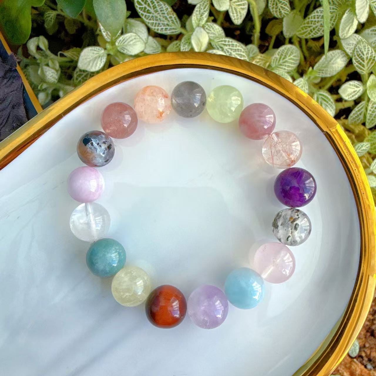 天然水晶12mm多宝手链